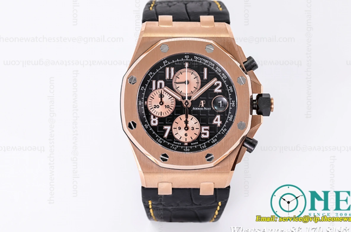 Audemars 42MM 26470OR Black LE Oak 2019 Offshore RG Royal JF Piguet- A3126 0130